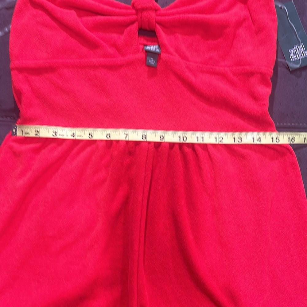 Wild Fable Bright Red Terry Cloth Halter Romper NWT - Picture 9 of 12